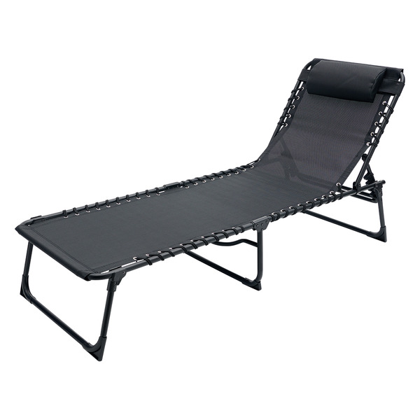 Belavi Folding Lounge Chair Black Same-Day Delivery or Pickup ALDI