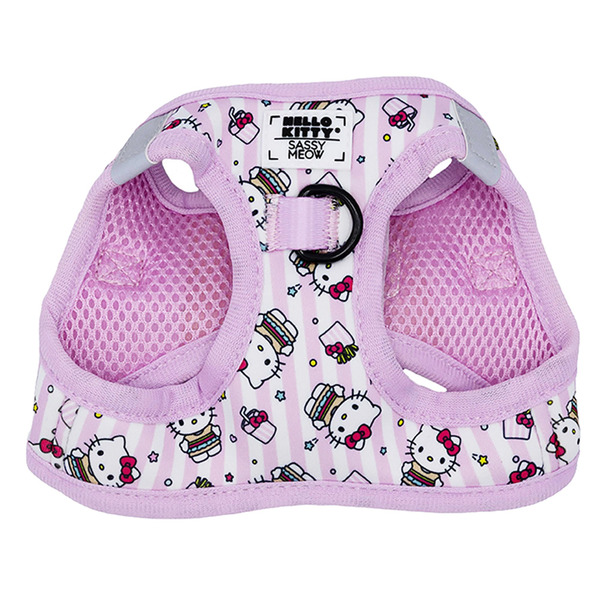 Sassy Meow Hello Kitty Dog Harness, Medium - Purple