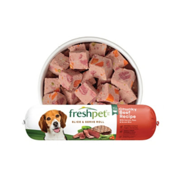 Freshpet Fresh Dog Food, Chunky Beef & Carrot Recipe Roll
