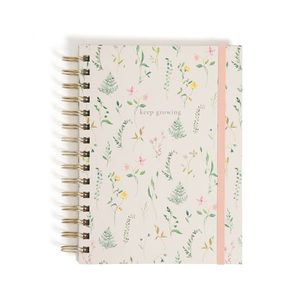 U Brands Spiral Journal With 3 Tab Dividers, 6 x 8 in – Pressed Botanical