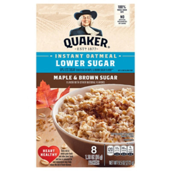 Quaker Lower Sugar Maple & Brown Sugar Instant Oatmeal