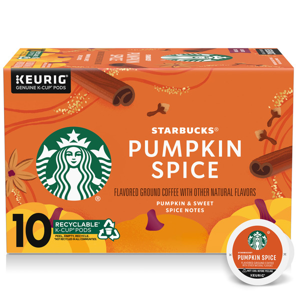 Starbucks Pumpkin Spice Flavored Ground Coffee K Cup Pods Same-Day