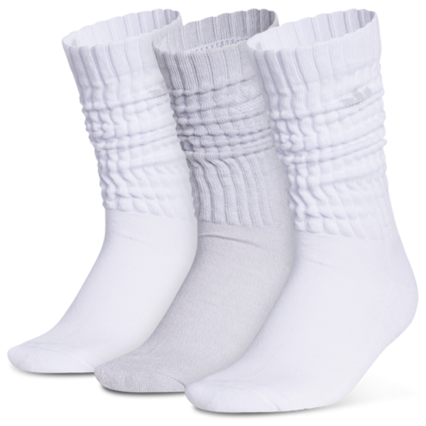 adidas Kids' Scrunch Socks, M - White/Clear Grey/Clear Onix Grey