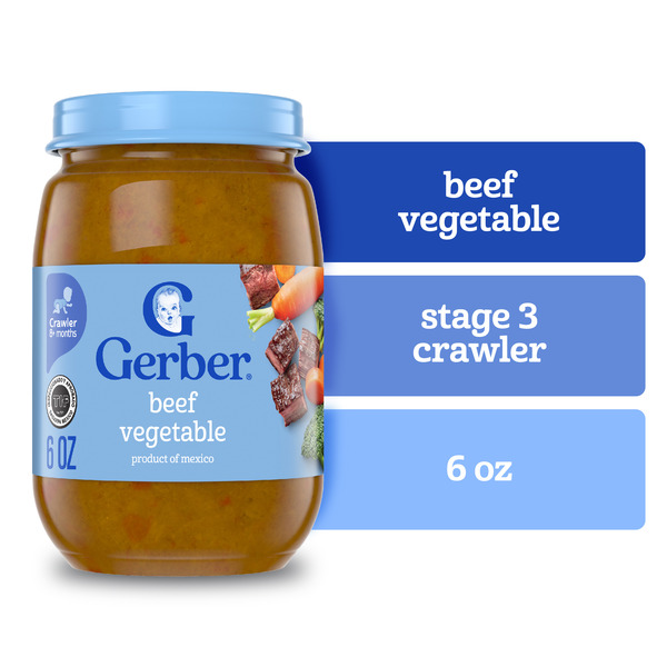 Gerber Stage 3 Crawler Beef Vegetable Baby Food