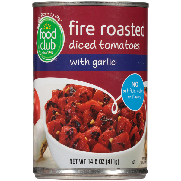 Food Club Fire Roasted Diced Tomatoes With Garlic (14.5 oz) Instacart