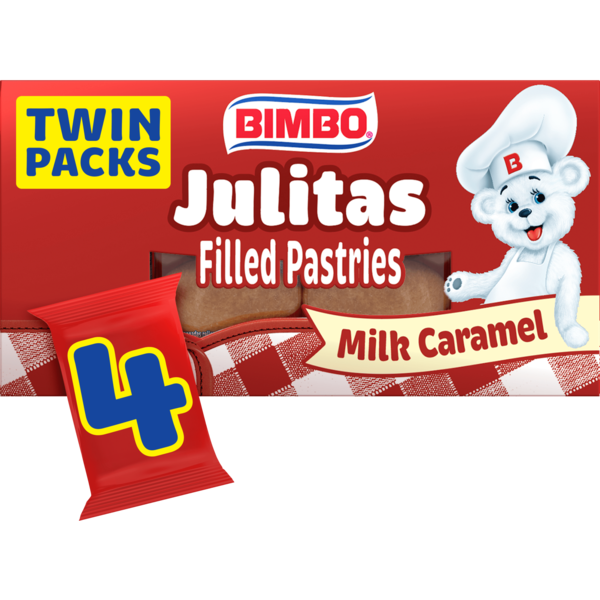 Bimbo Julitas, 4 twin packs, Milk Caramel Filled Pastries