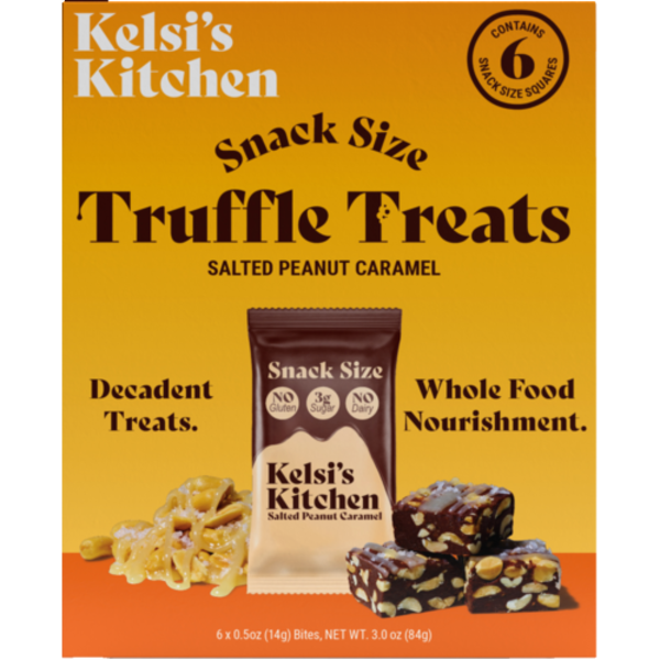 Kelsi's Kitchen Salted Peanut Caramel Snack Size Cacao Bites Same