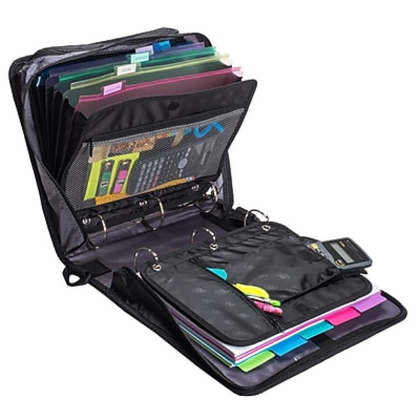 Case It DUAL-301 2" The Dual 2.0 Standard 6-Ring Zipper Binder