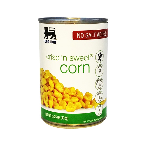 Food Lion No Salt Added Crisp'n Sweet Corn (15.25 oz) from Food Lion