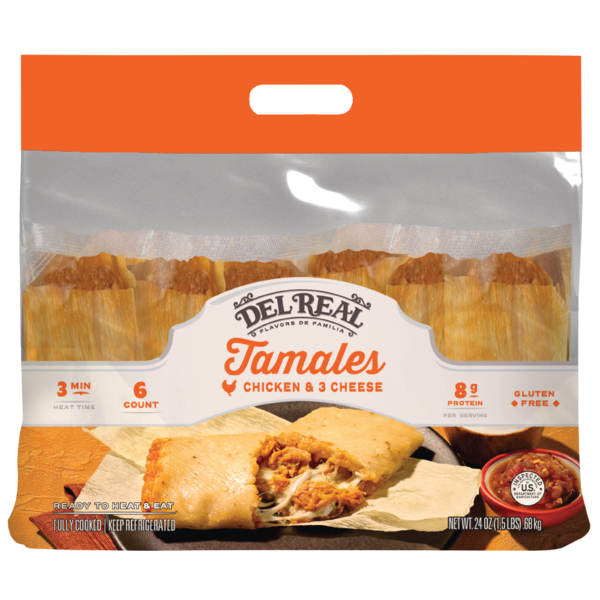 Del Real Chicken & 3 Cheese Tamales