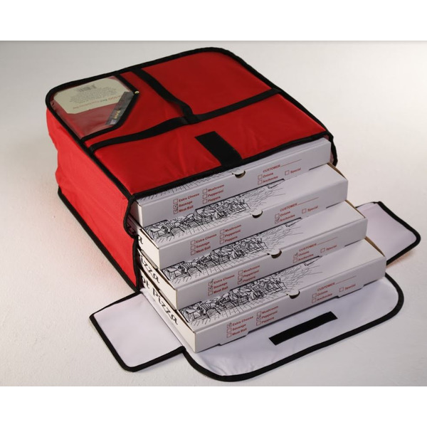 Carry Hot - Triguard Pizza Bag, Red - 4 Pies