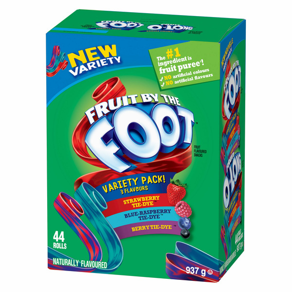 Fruit by the Foot Variety Pack! Strawberry Tie-Dye Blue Raspberry Tie-Dye Berry Tie-Dye