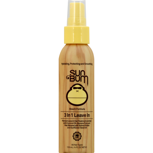 Sun Bum LeaveIn, Beach Formula, 3 in 1 (118 ml)