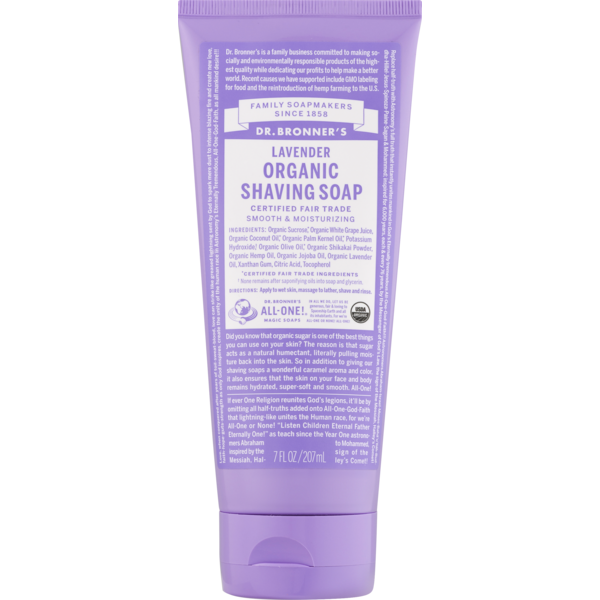 Dr. Bronner's Organic Shaving Soap Lavender (7 fl oz) Instacart