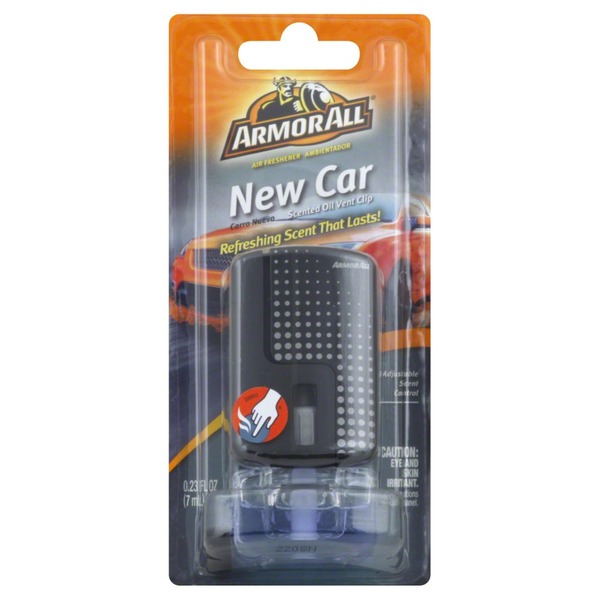 Armor All Air Freshener, Scented Oil Vent Clip, New Car (0.23 oz