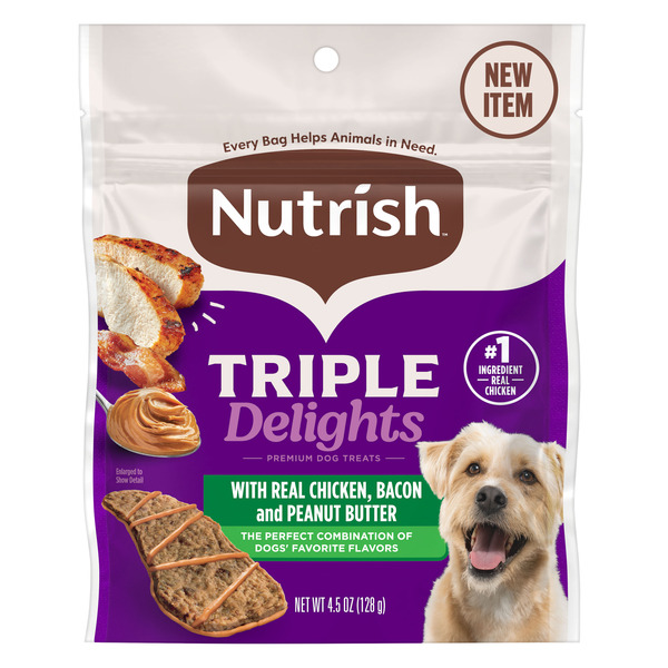 Rachael Ray Nutrish Triple Delights Premium Dog Treats with Real