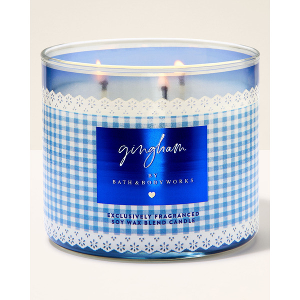 Gingham 3-Wick Candle