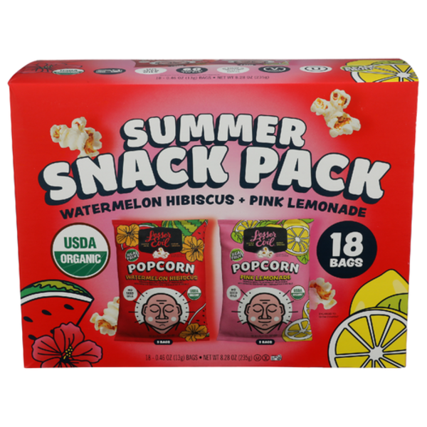 Lesser Evil Organic Summer Snack Pack Popcorn 18 Pack