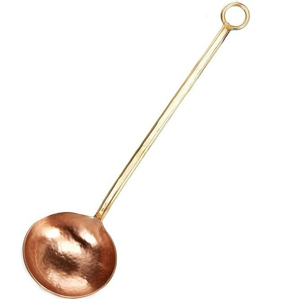 Southern Living Stainless Steel Hammered Copper  Forged Gold Ladle