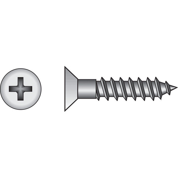 Philip Flat Wood Screw Number 8 x 1-1/2"