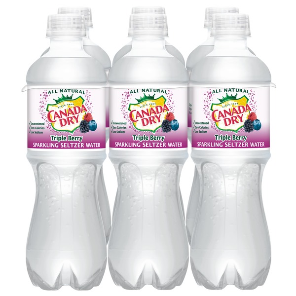 Canada Dry Triple Berry Sparkling Seltzer Water (0.5 L) - Instacart