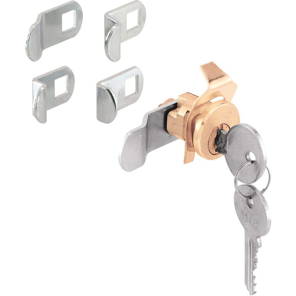 Prime-line Mailbox Lock, 5 Cam, 5-pin, Brass Face