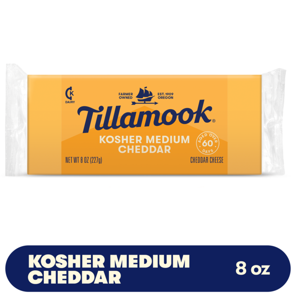 Tillamook Kosher Medium Cheddar Cheese Block Same-Day Delivery or