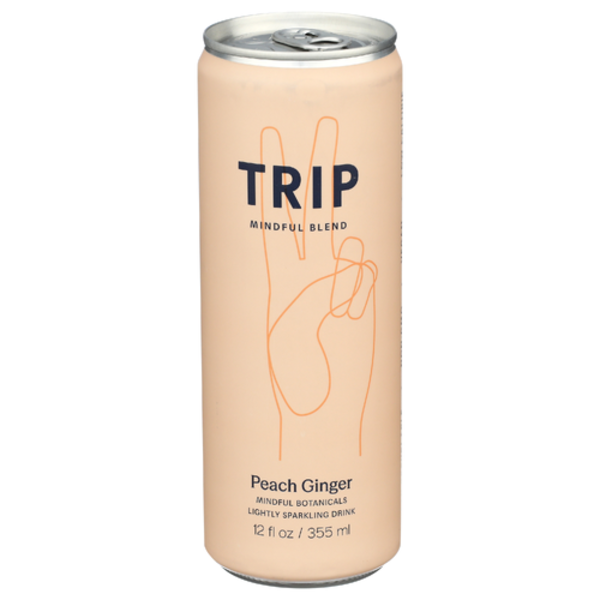 Trip Drinks Peach Ginger Mindful Blend Sparkling Water Same-Day