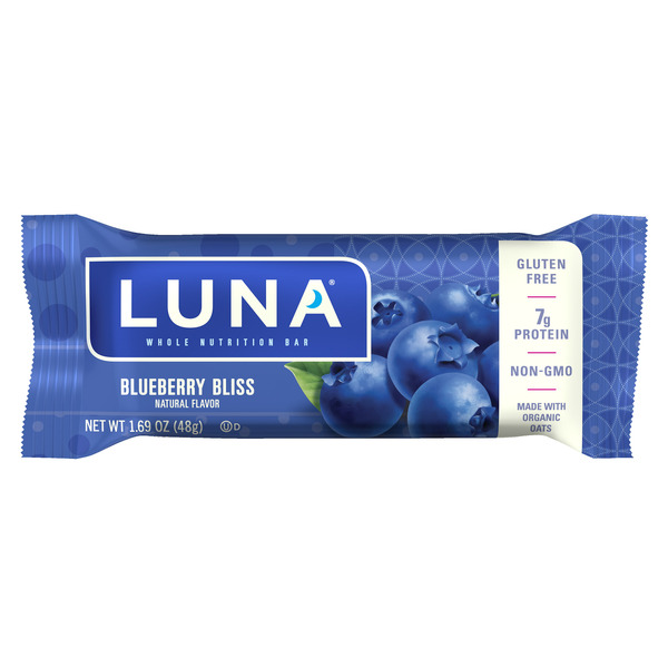 Luna Blueberry Bliss Flavor Gluten Free Snack Bar Same-Day