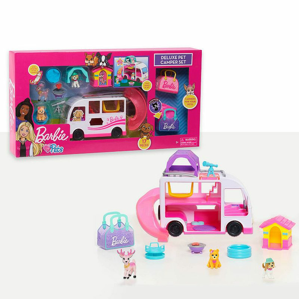 Barbie Kids' Deluxe Pet Camper Toy Set