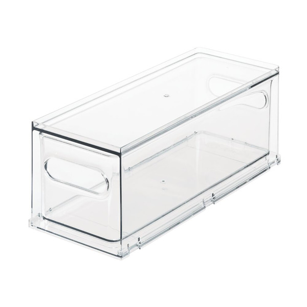 iDesign T.H.E. Narrow Stackable Drawer - Clear - 12-3/8" x 6-3/4" x 9-1/4" h