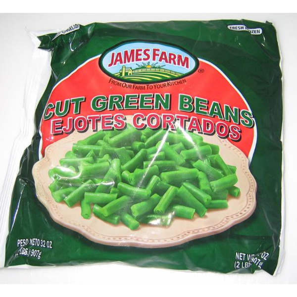 Frozen James Farm - IQF Cut Green Beans - 2 lbs