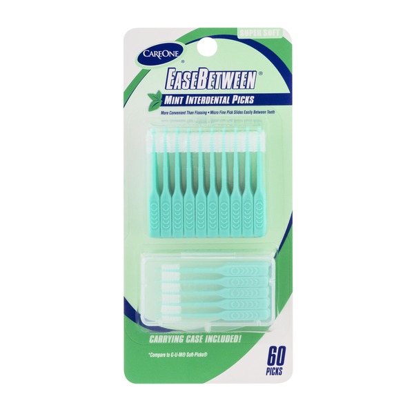 CareOne EaseBetween Mint Interdental Picks Super Soft with Carrying