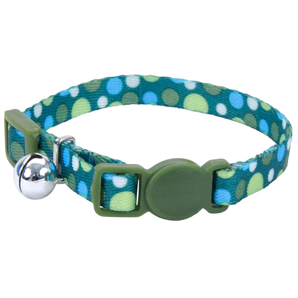 Li'l Pals Dotted Safety Collar for Kittens - Green