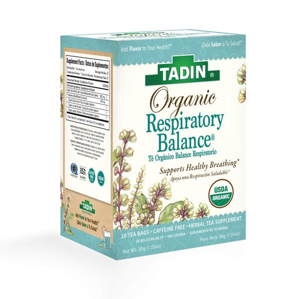 Tadin Organic Respiratory Balance Tea, Caffeine Free Herbal Tea
