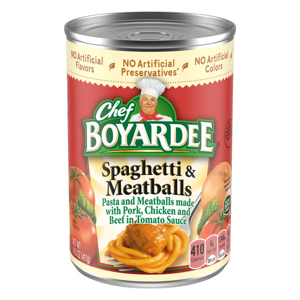 Chef Boyardee Spaghetti and Meatballs in Tomato Sauce, Ready-to-Eat Meal