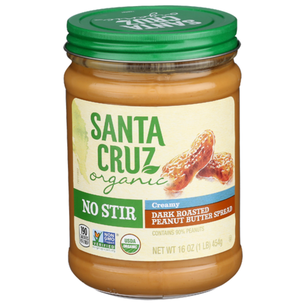 Santa Cruz Organic Creamy Dark Roasted No Stir Peanut Butter