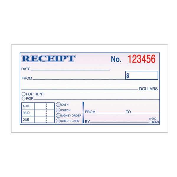 Adams Money/Rent Receipt Book