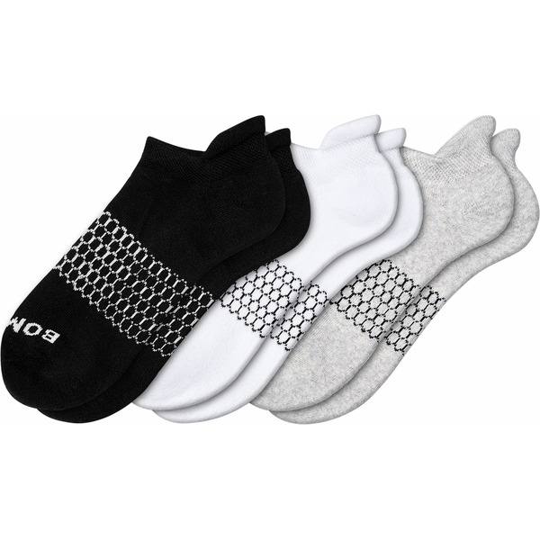 Bombas Solids Calf Socks, Medium - White, Black & Grey