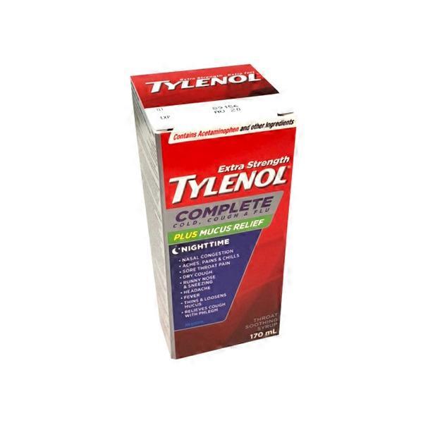 Tylenol Complete Nighttime Cold, Cough & Flu Syrup (170 ml) Instacart