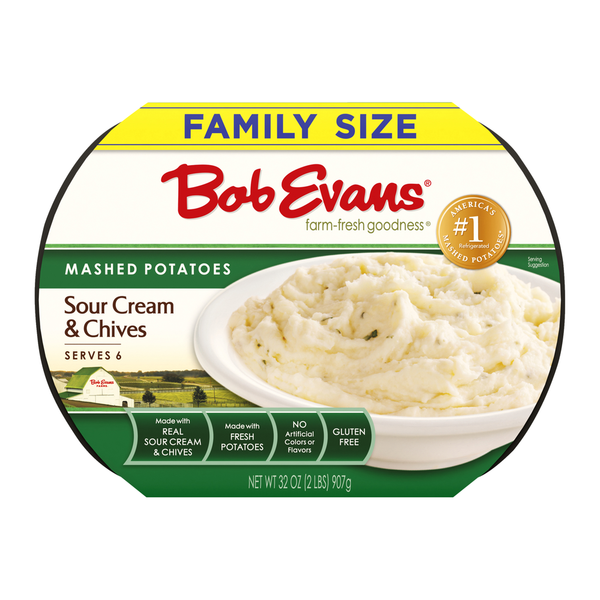 Bob Evans Farms Mashed Potatoes, Sour Cream & Chives, Family Size