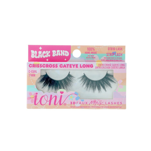 ioni Wispy Crisscross Cat Eye 3D Faux Mink Lashes Same-Day