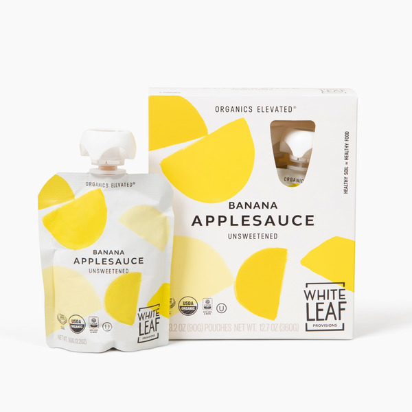 White Leaf Provisions Biodynamic Regeneratively Farmed, Organic Banana Applesauce