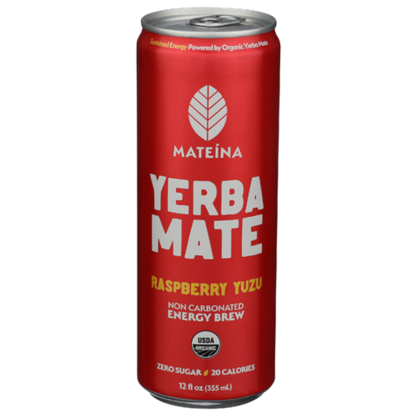 Mateina Organic Raspberry Yuzu Yerba Mate Same-Day Delivery or
