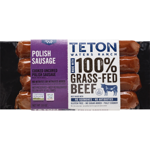 Teton Waters Ranch Polish Sausage, Cooked, Uncured (10 oz) Instacart