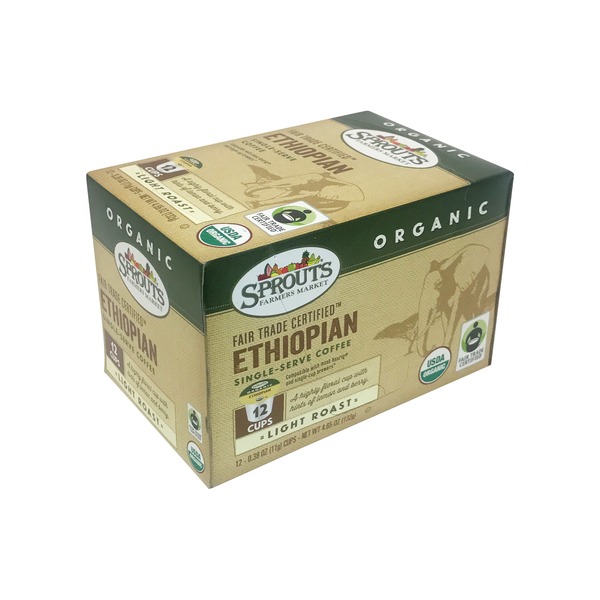 Sprouts Organic Ethiopian Coffee K Cup (12 oz) Instacart