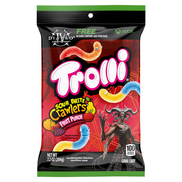 バンドリ ドロリス フルホイル Trolli Sour Brite Crawlers Fruit Punch Gummi Candy Same-Day