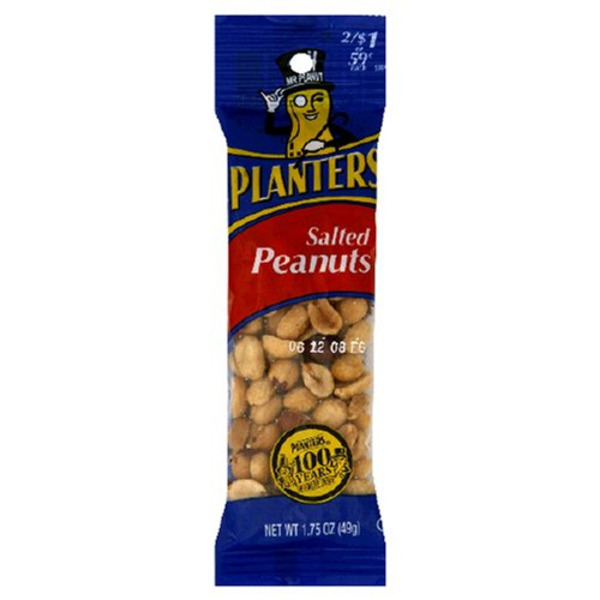 Planters - Salted Peanuts - 1.75 oz, Tube 18 CT