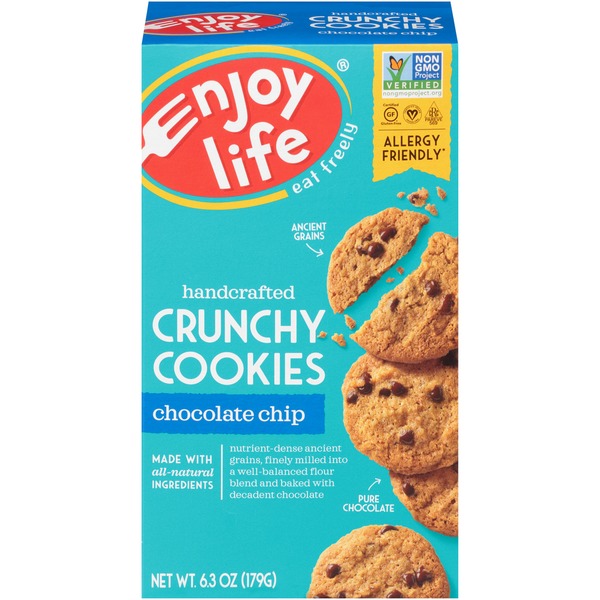 Enjoy Life Foods Chocolate Chip Handcrafted Crunchy Cookies Same