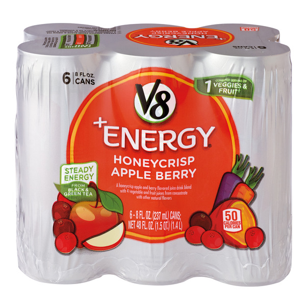 ALDI V8 +ENERGY Healthy Energy Drink, Natural Energy from Tea
